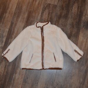 Copper Key - Cream Faux Fur Coat